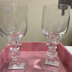 Disney Mickey and Minnie Wine Glass Set - Clear
